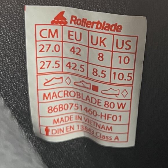 Rollerblade Macroblade 80 W Womens 10 Inline Skates Glacier Grey/Neo Mint READ - Picture 8 of 13